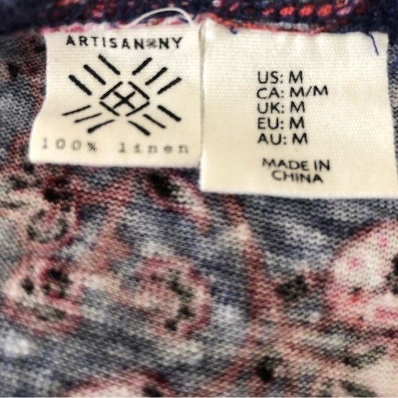 Artisan Ny floral linen top - Picture 4 of 4
